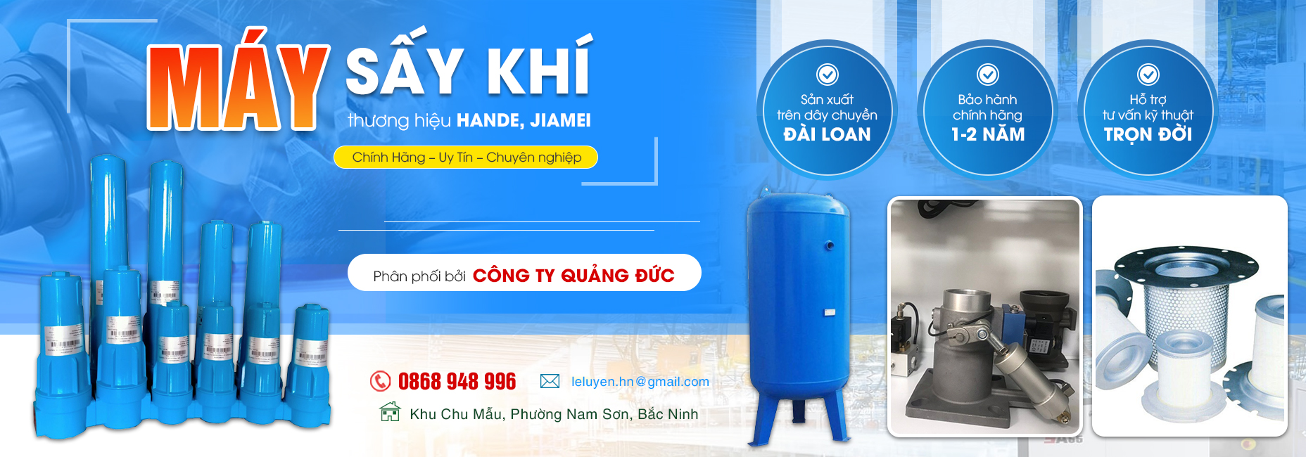 Tổng Kho Máy Nén khí - Văn Phòng Đại Diện Công Ty TNHH Thương Mại Xuất Nhập Khẩu Quảng Đức